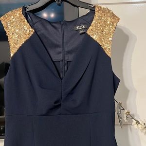 Slny NWT NAVY BLUE & GOLD SEQUIN DRESS SIZE 8